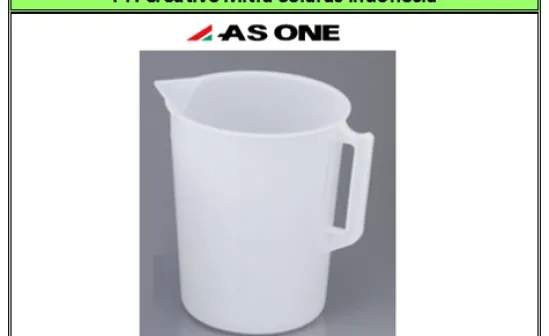 PLASTIC WARE Beaker, with Handle "AS-ONE", PE beaker with handle pe as one 1