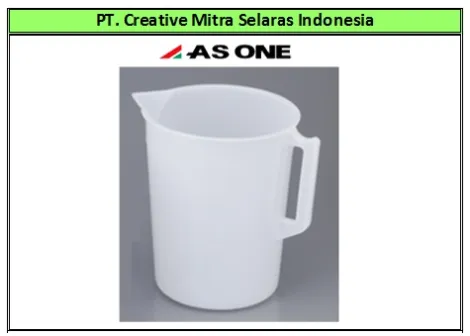 PLASTIC WARE Beaker, with Handle "AS-ONE", PE beaker with handle pe as one 1