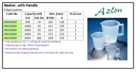 PLASTIC WARE Beaker with Handle Polypropylene