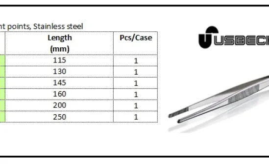 TOOLS Forceps Straight - Blunt Points forceps blunt points