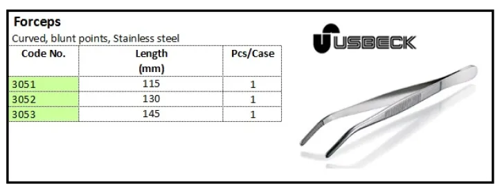 TOOLS Forceps Curved - Blunt Points forceps curved blunt points