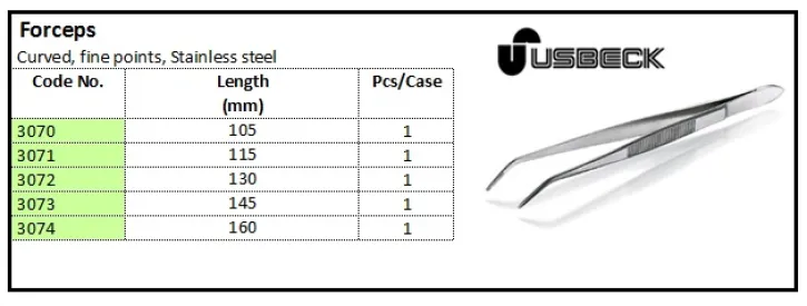 TOOLS Forceps Curved - Fine Point forceps curved fine points