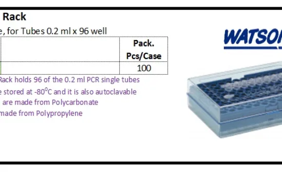 PIPETTOR & TIPS PCR Tubes Rack  pcr tubes rack